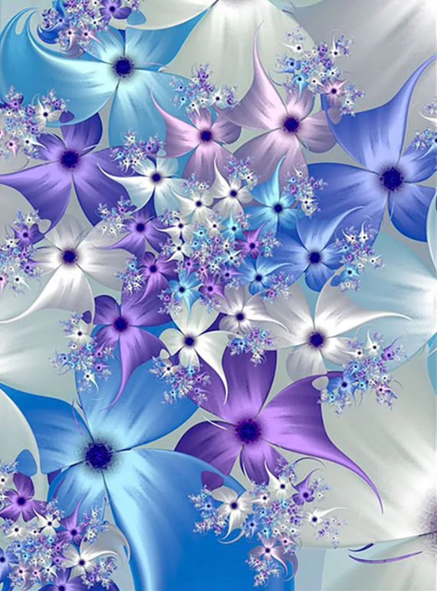 VDTOYS Diamond Painting VDT034 Blue Flowers