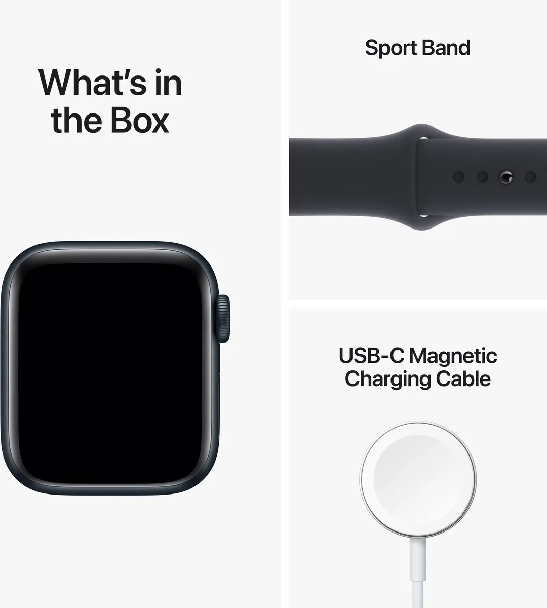 Apple Watch SE 2022 40mm - Middernacht Aluminium - Wit