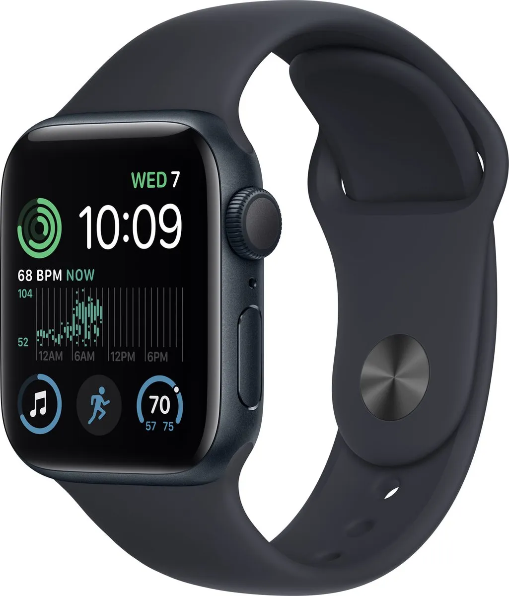 Apple Watch SE 2022 40mm - Middernacht Aluminium - Wit
