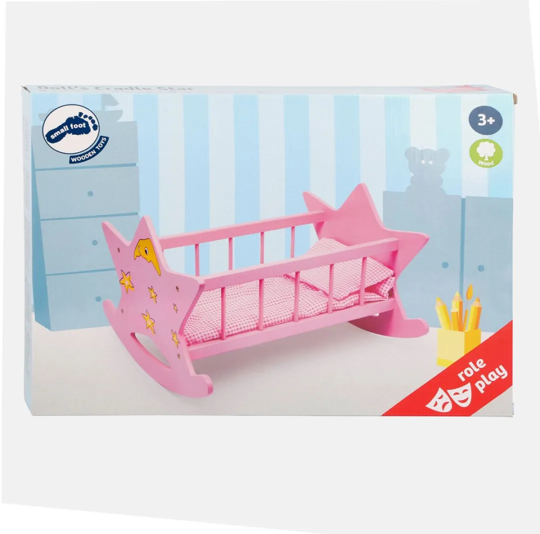 Small Foot Poppenwieg Star Hout - Roze