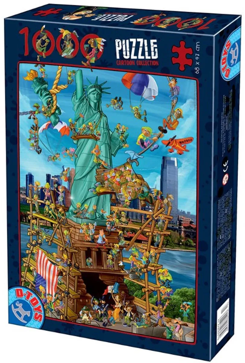 D-Toys Cartoon Collection New York Puzzel 1000 Stuks - Multicolor