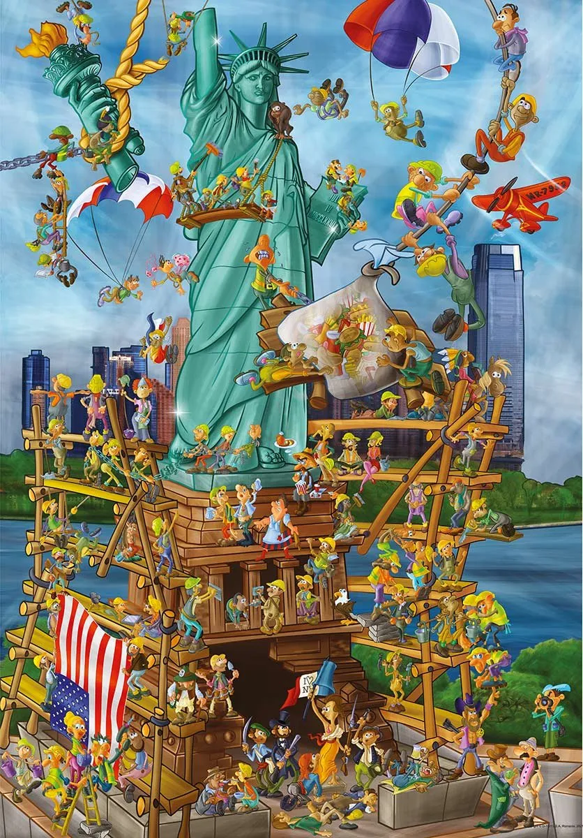 D-Toys Cartoon Collection New York Puzzel 1000 Stuks - Multicolor