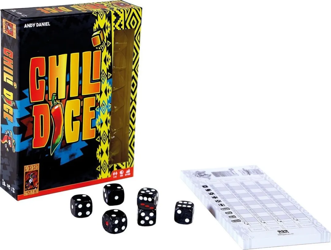 999 Games Chili Dice Dobbelspel - 6 Stenen