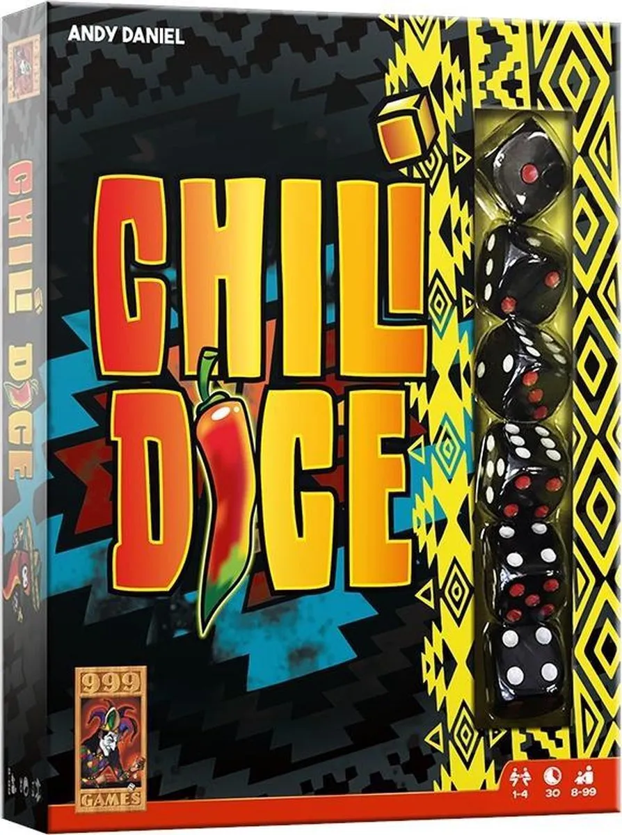 999 Games Chili Dice Dobbelspel - 6 Stenen