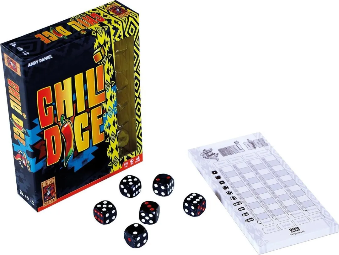 999 Games Chili Dice Dobbelspel - 6 Stenen