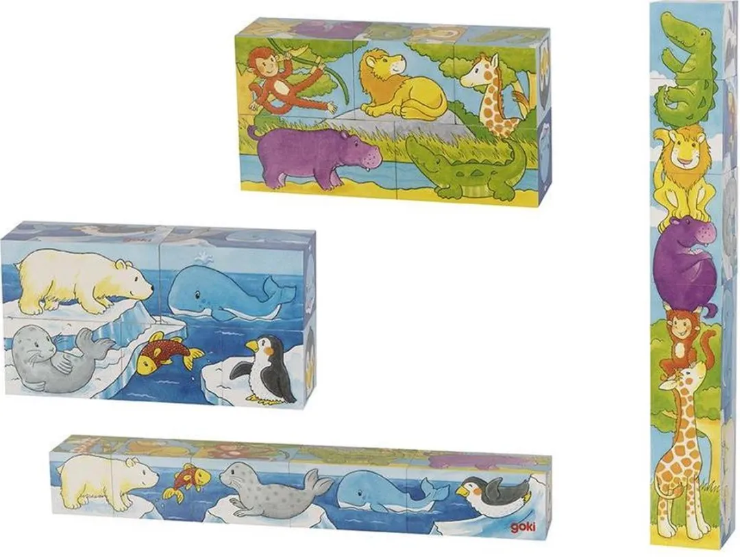 Goki Safari & Arctic Puzzel - 5 Stuks - Multicolor
