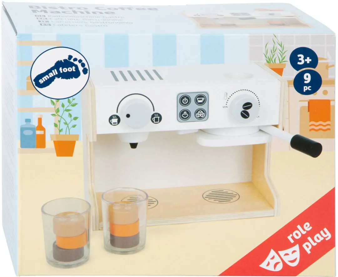 Small Foot Houten Bistro Koffiemachine - 9-delig Multicolor