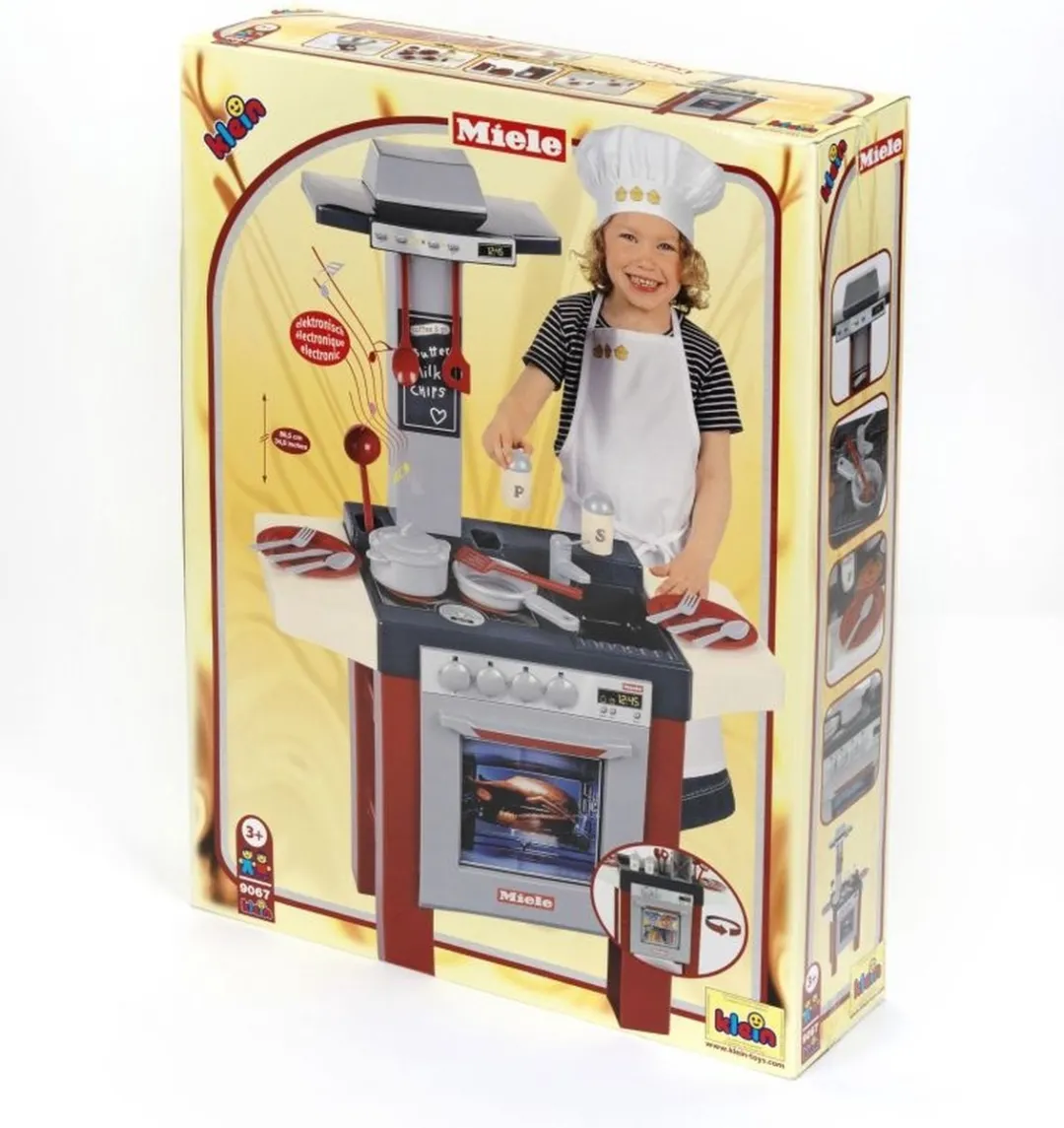 Klein Toys Keuken Miele Gourmet Op Batterijen - Grijs/Rood/Zwart/Beige