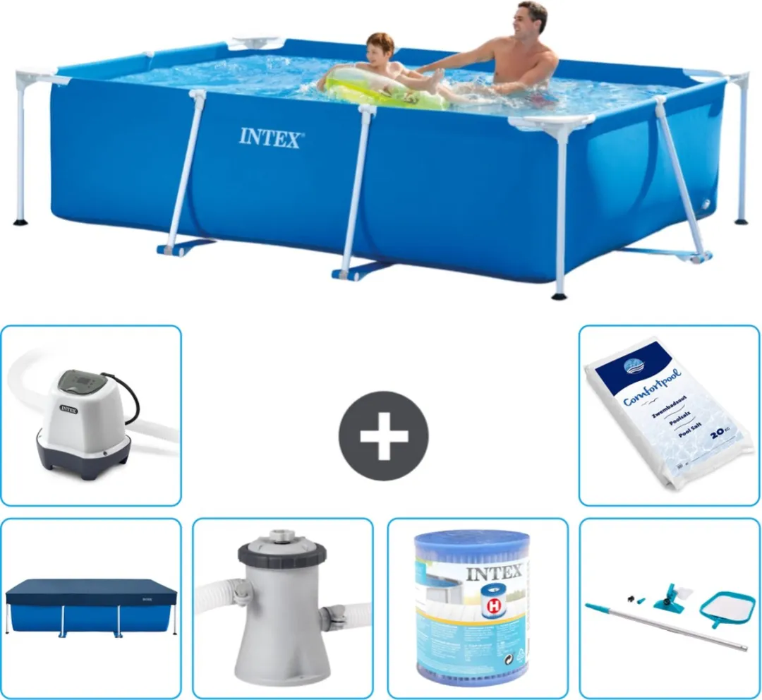Intex Rechthoekig Frame Zwembad 260x160cm - Blauw - 2282L - afbeelding 2 van 6