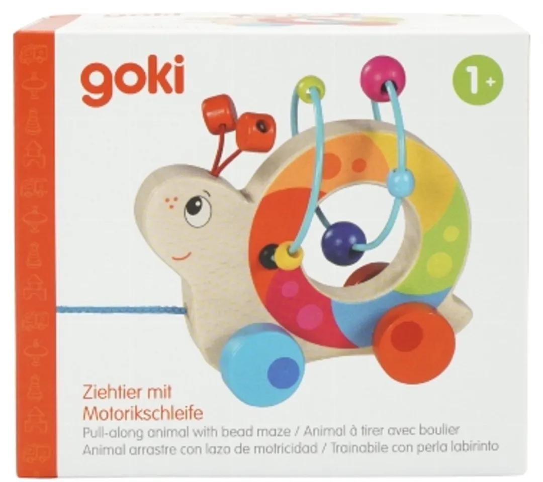 Goki Trekdier Slak Multikleur - 14x6,8x12,5cm