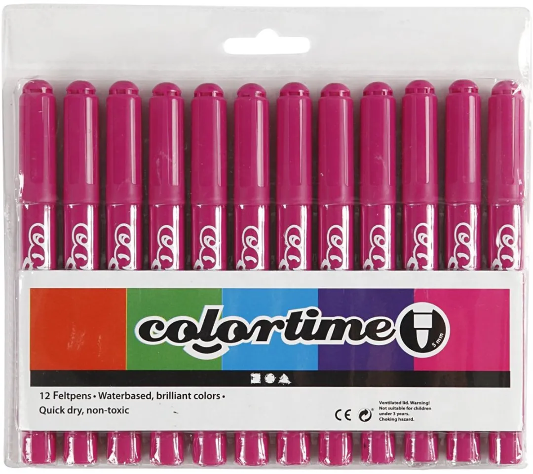 Colortime Roze Stiften 5mm - 12 Stuks