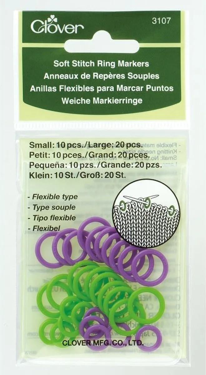 Clover Soft Stitch Ring Markers