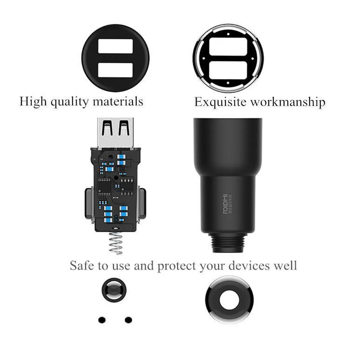 Xiaomi Roidmi 3S FM-zender & USB-auto-oplader - Zwart
