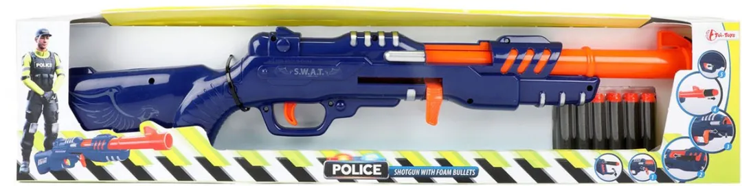 Toi-Toys Politiegeweer 32587B - 6 Foampijlen