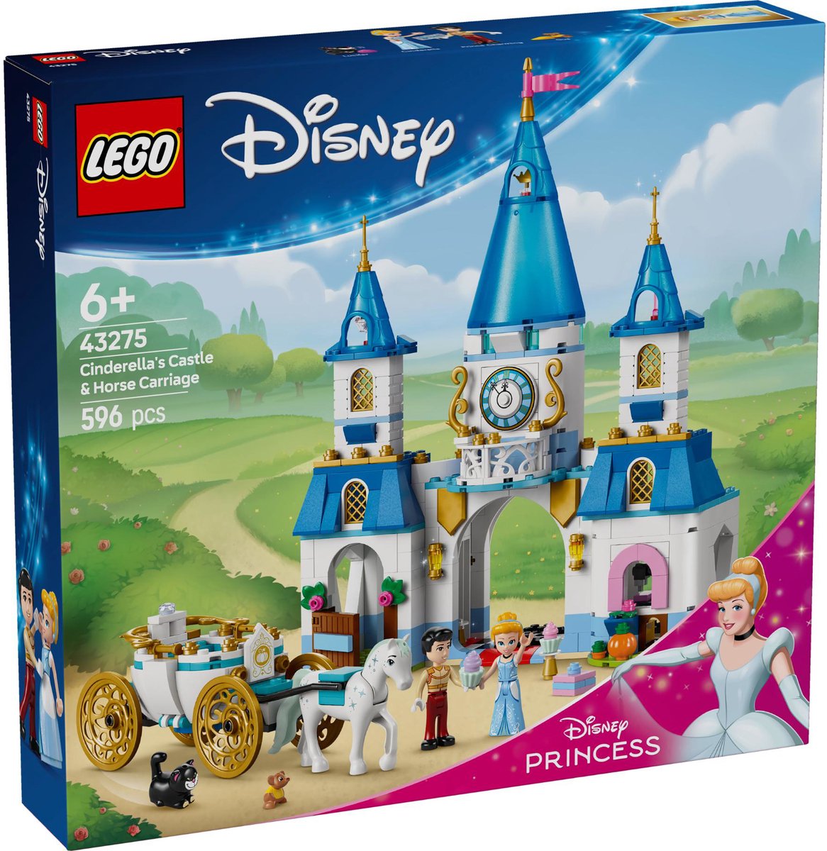 LEGO Disney Princess Assepoesters kasteel en paardenkoets - 43275