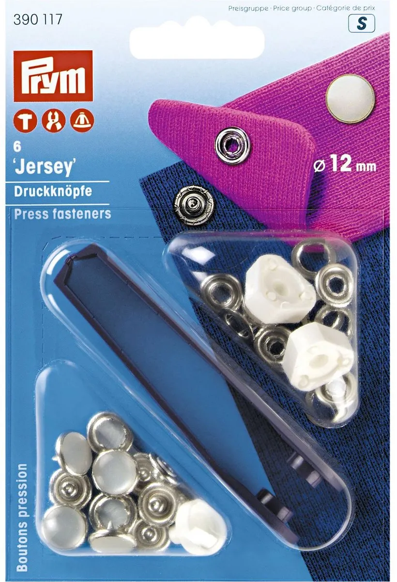 Prym Jersey Drukknopen 12mm Parel - 6 Stuks