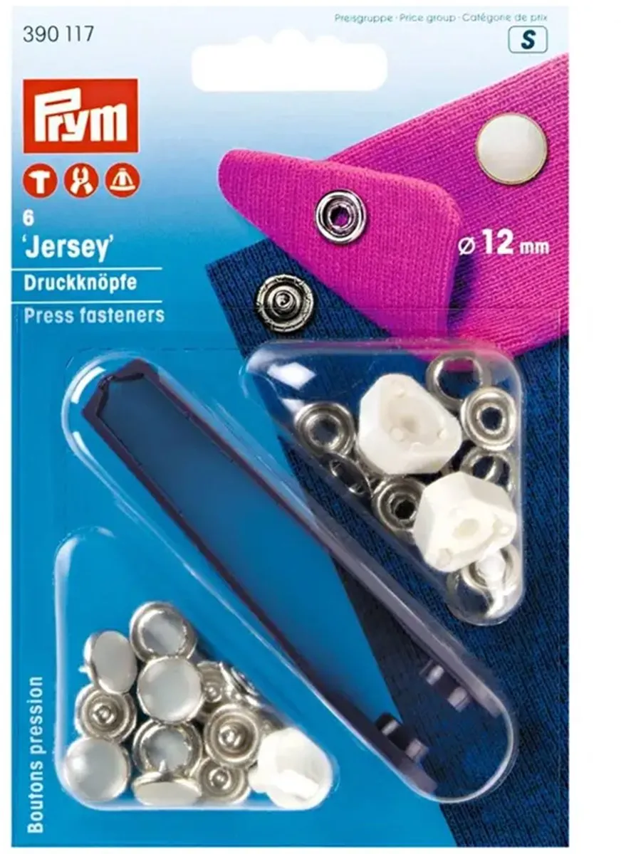 Prym Jersey Drukknopen 12mm Parel - 6 Stuks