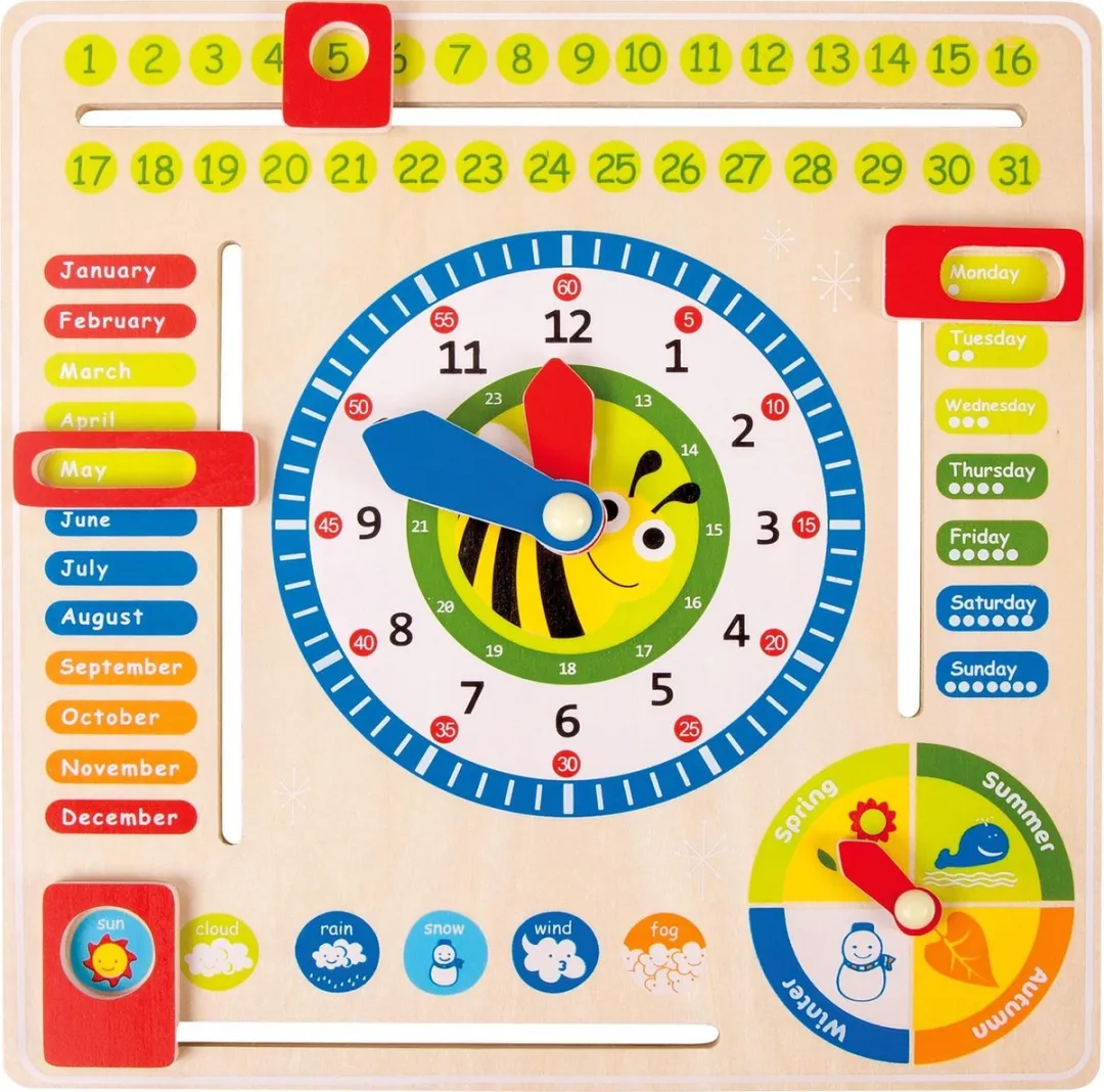 Small Foot Educational Bord Datum Tijd Seizoen 4768