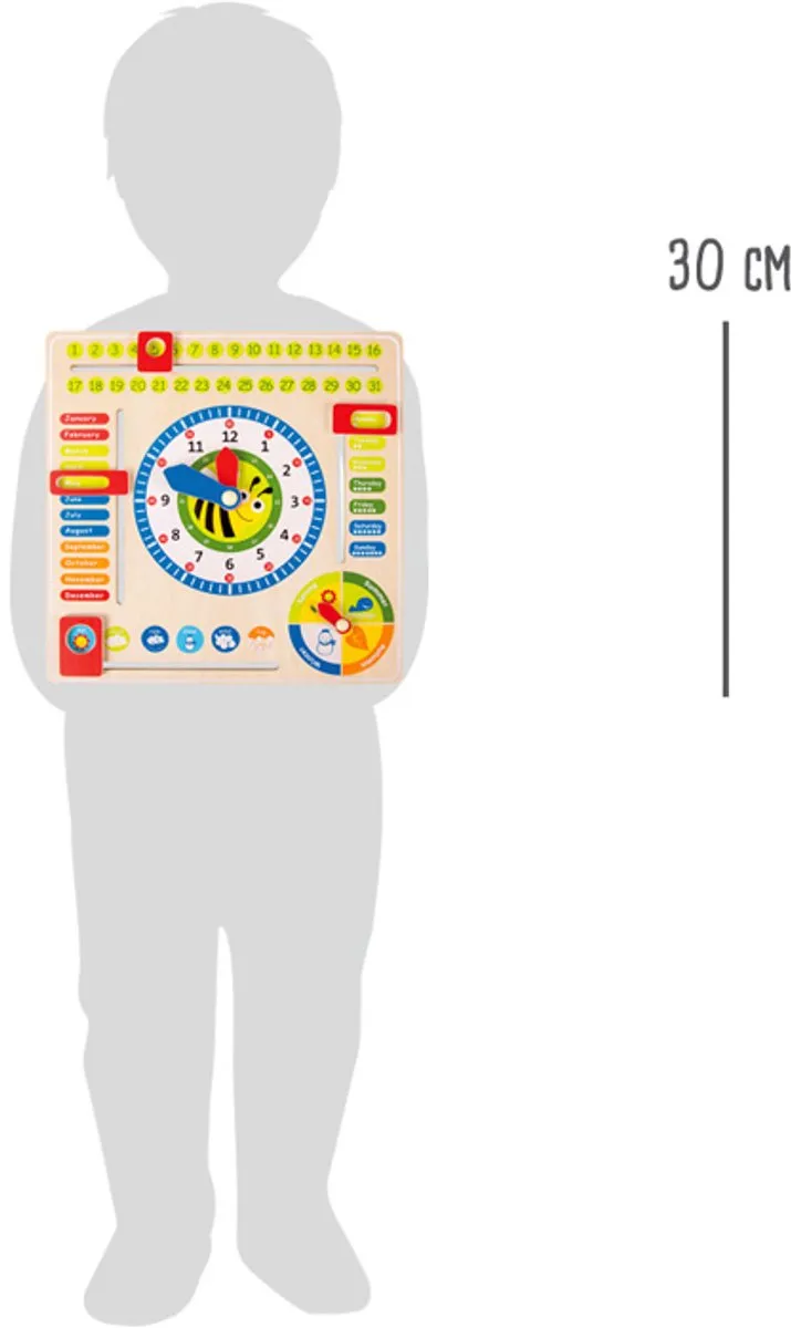 Small Foot Educational Bord Datum Tijd Seizoen 4768 - Multicolor