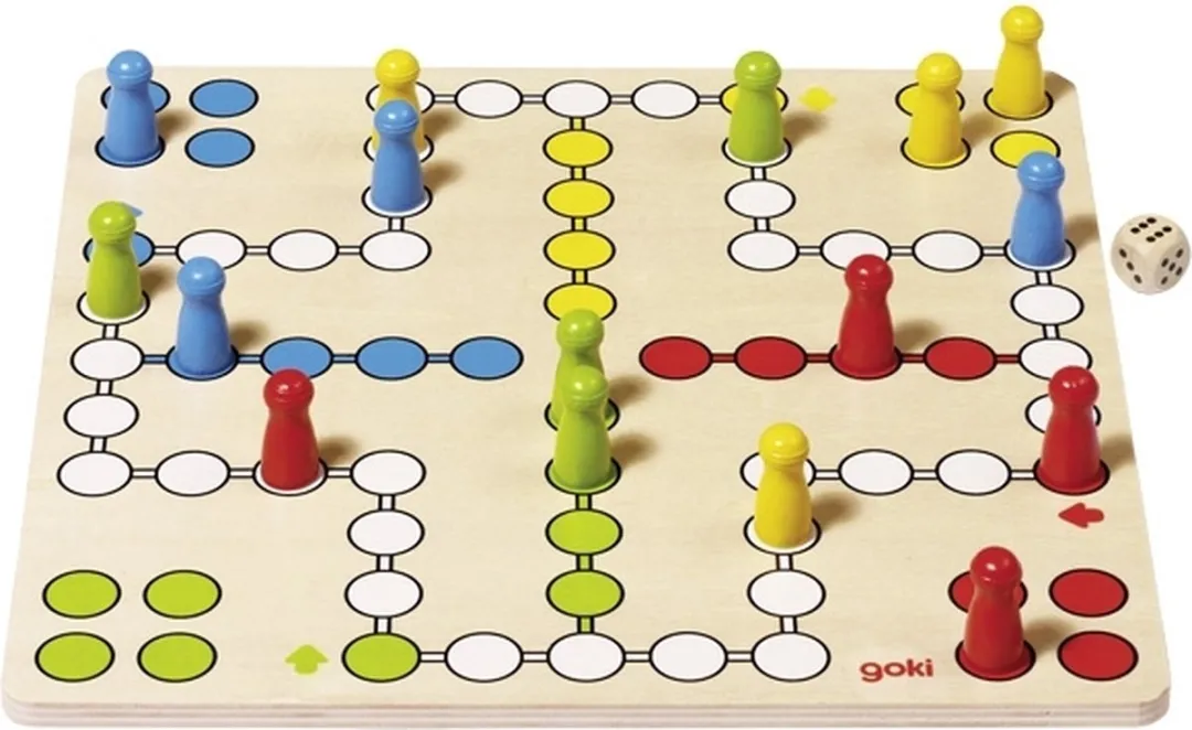 Goki Ludo GK56710 Houten Bordspel