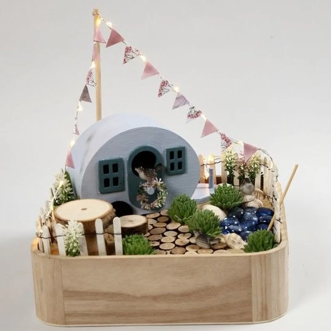 Creativ Company Houten Dienblad 25x25x7cm - Lichtbruin