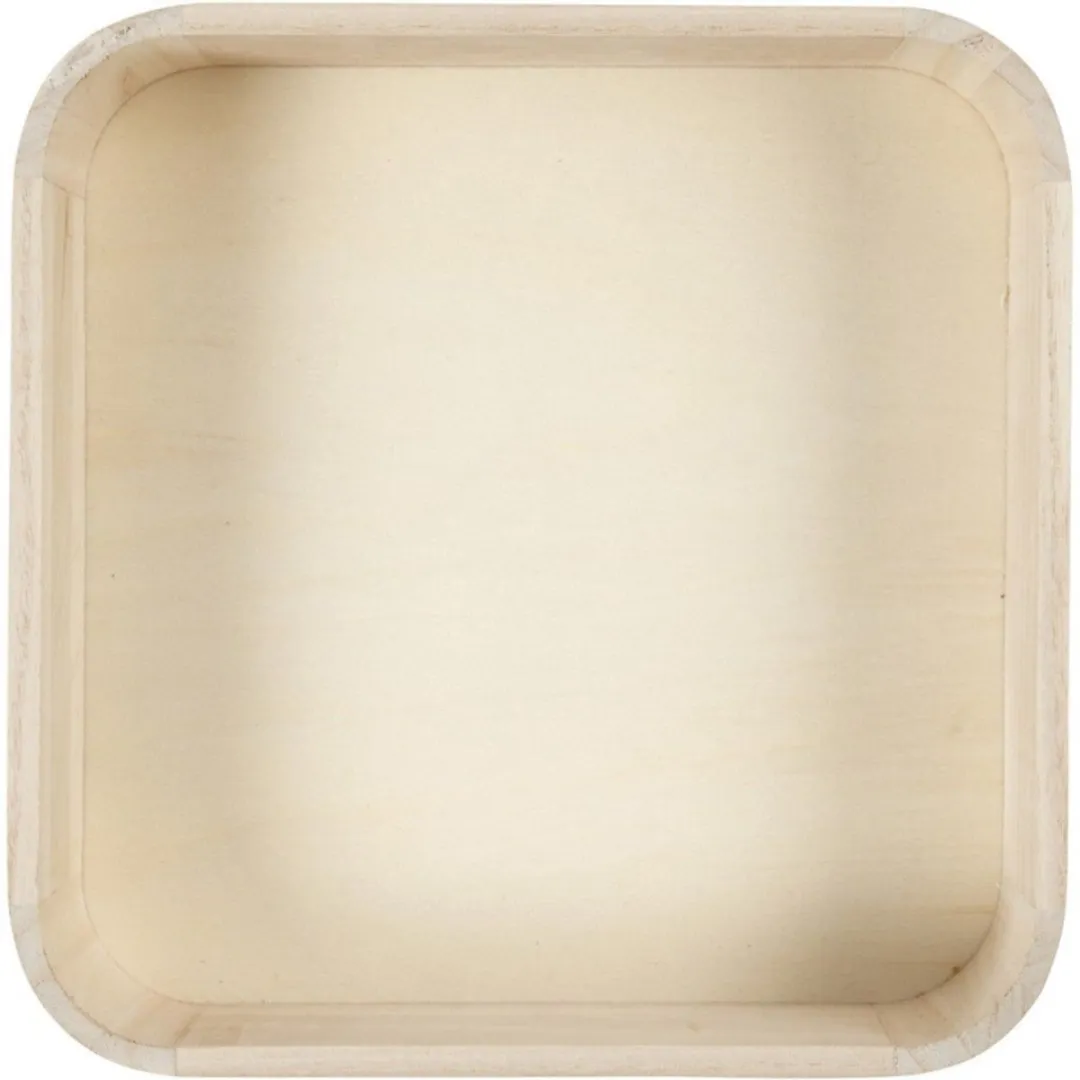 Creativ Company Houten Dienblad 25x25x7cm - Lichtbruin