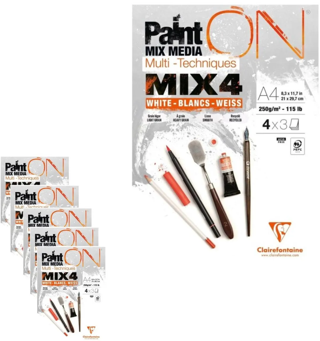 Clairefontaine Paint ON Multi-Techniek Pad A4