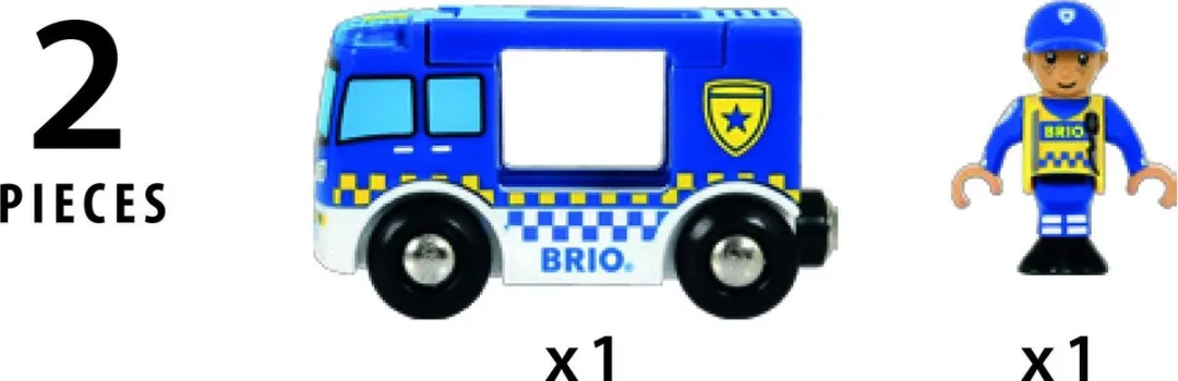 BRIO Politiebus 33825 - Blauw