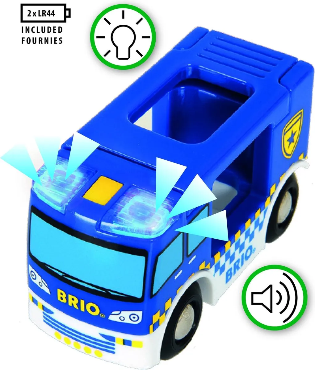 BRIO Politiebus 33825 - Blauw
