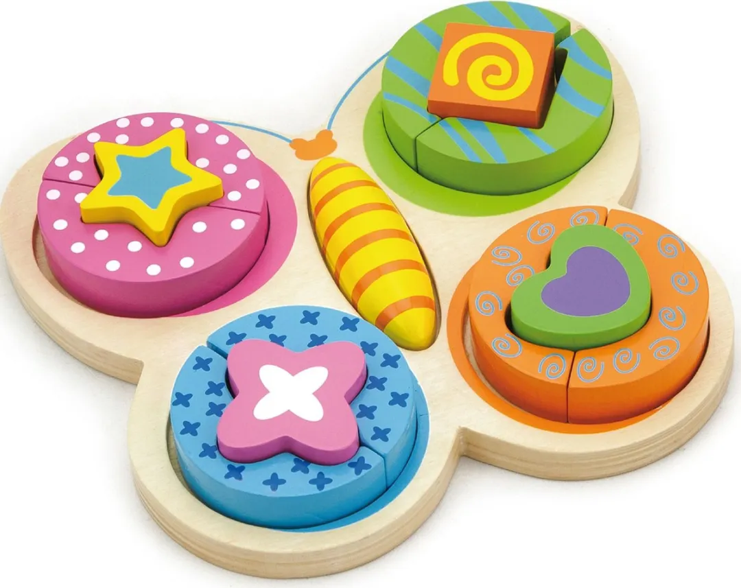 Viga Toys Vlinder Puzzel 13 Stuks