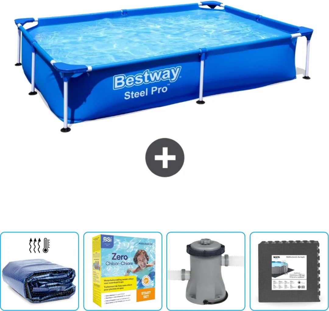 Bestway Steel Pro Zwembad 221x150cm Blauw