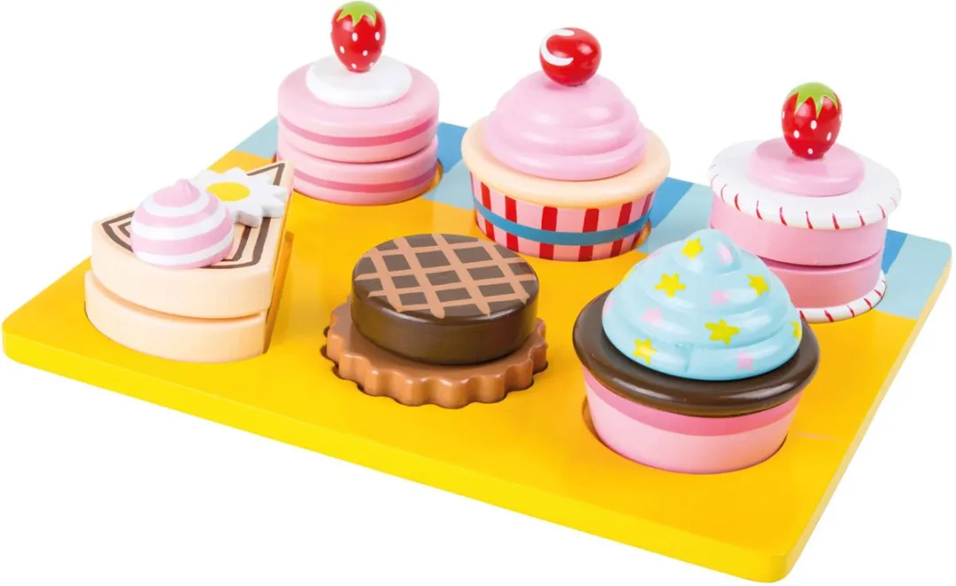 Small Foot Houten Speelgoed Cupcakes Set 13-delig - Multicolor