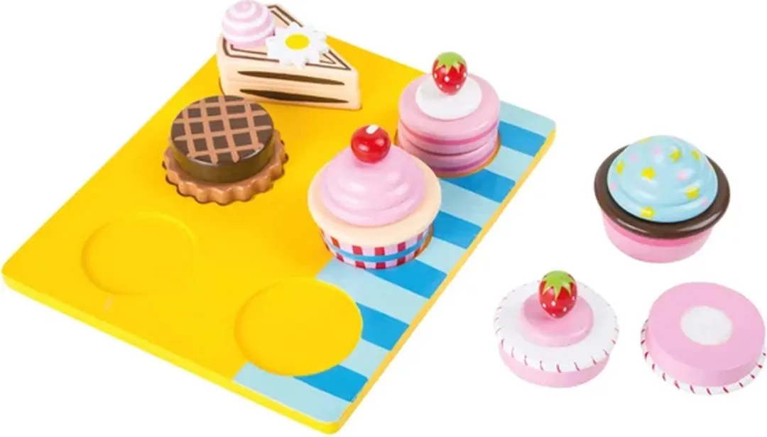 Small Foot Houten Speelgoed Cupcakes Set 13-delig - Multicolor