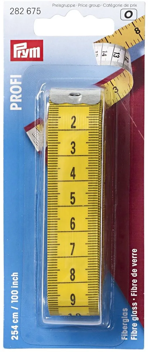 Prym Centimeter Glasvezellint Geel 254cm