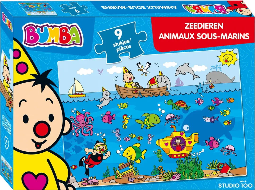 Bumba Puzzel Zeedieren - 9 Stuks