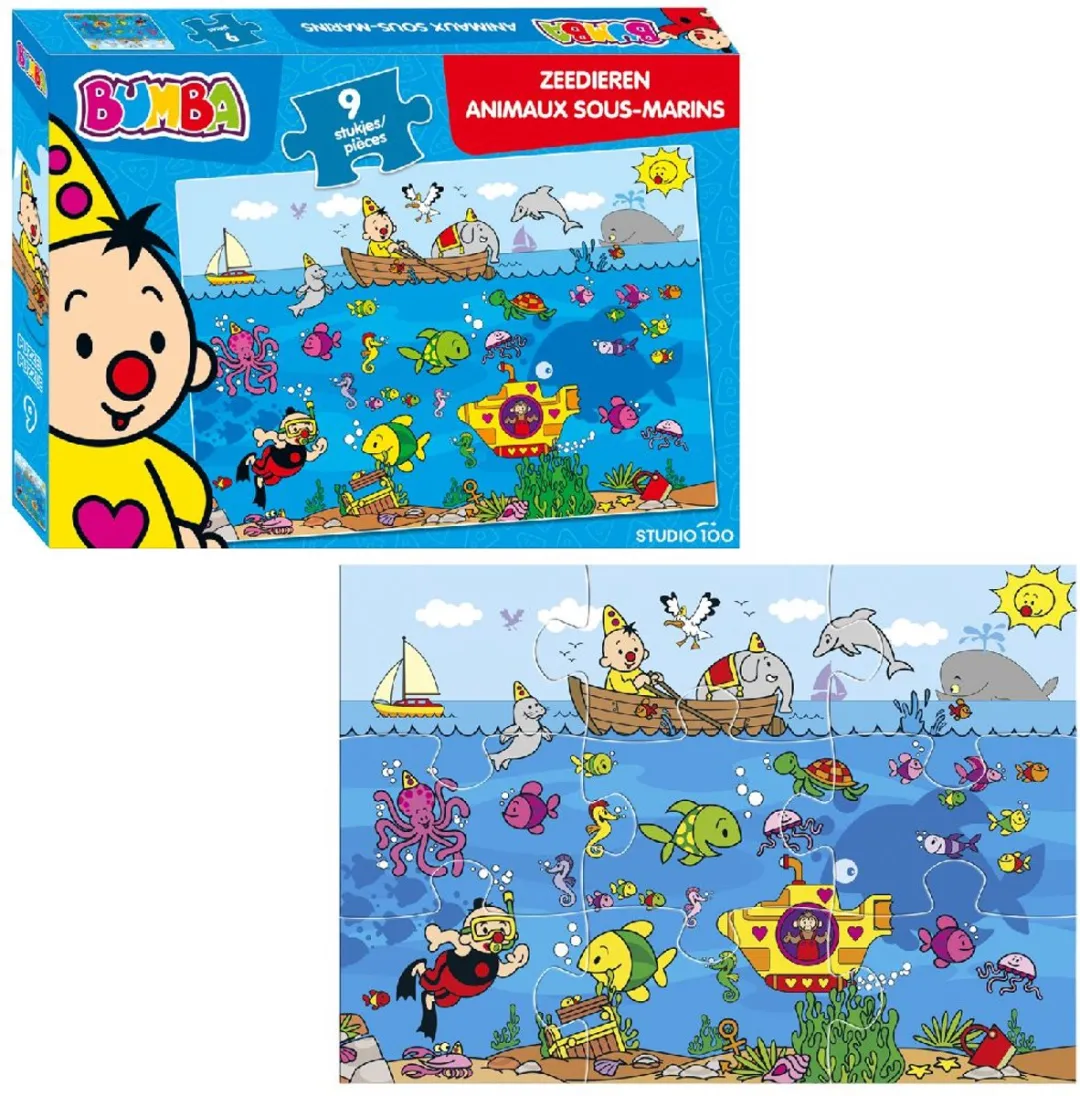 Bumba Puzzel Zeedieren - 9 Stuks