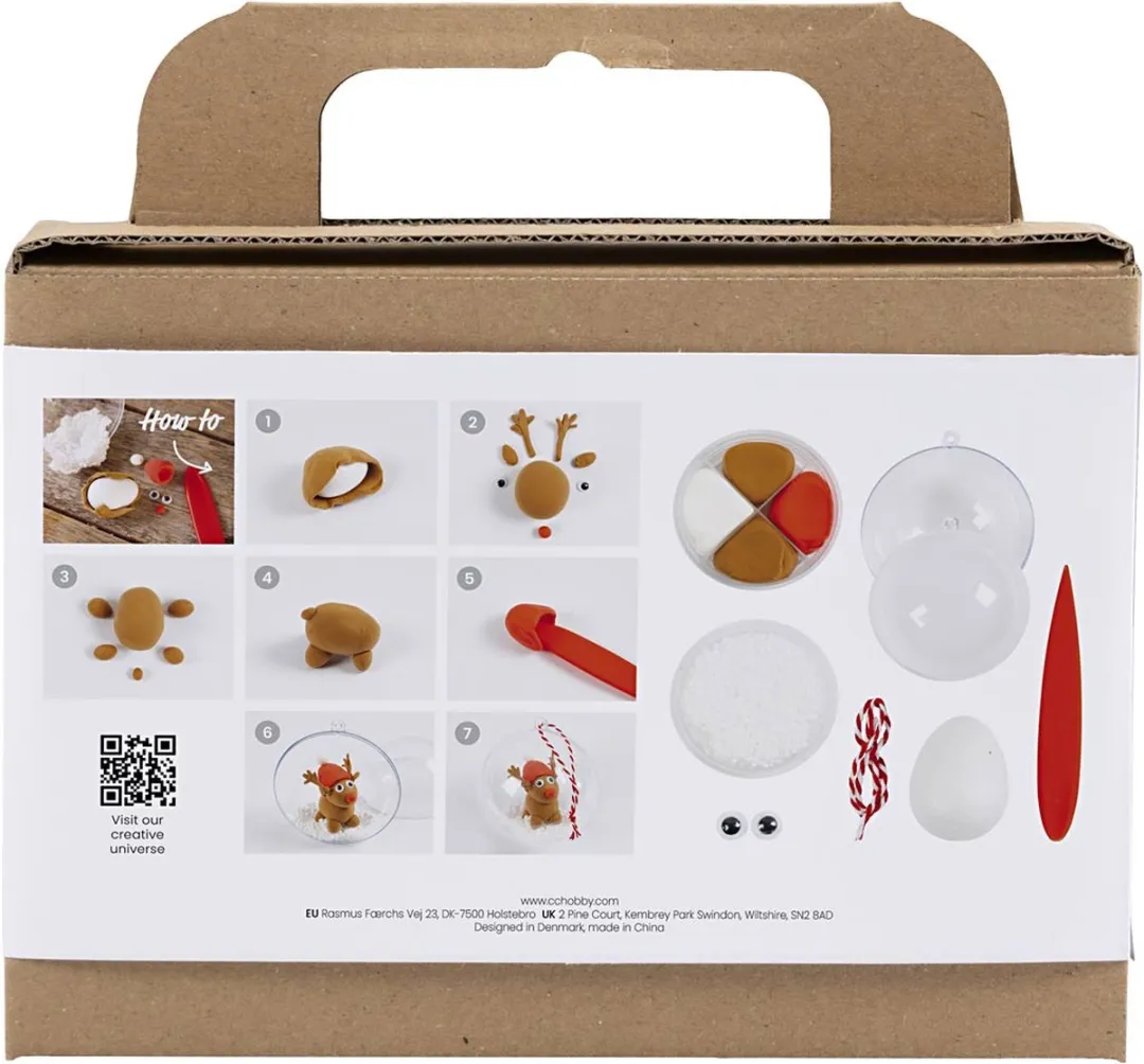 Creativ Company Mini Hobbyset Kerstbal Rendier - Multicolor