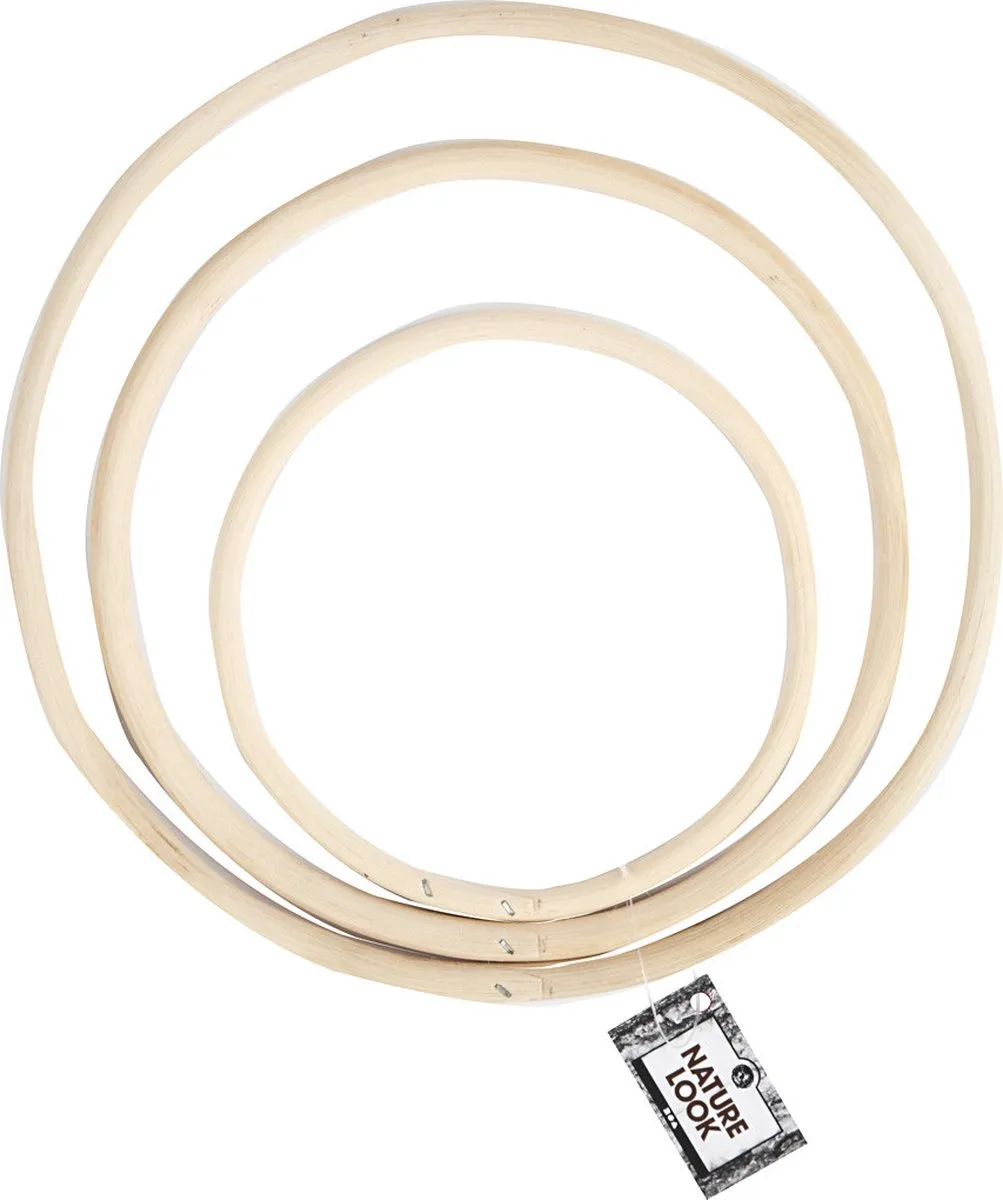 Creativ Company Bamboe Ringen 15,3-25,5cm - 3 Stuks