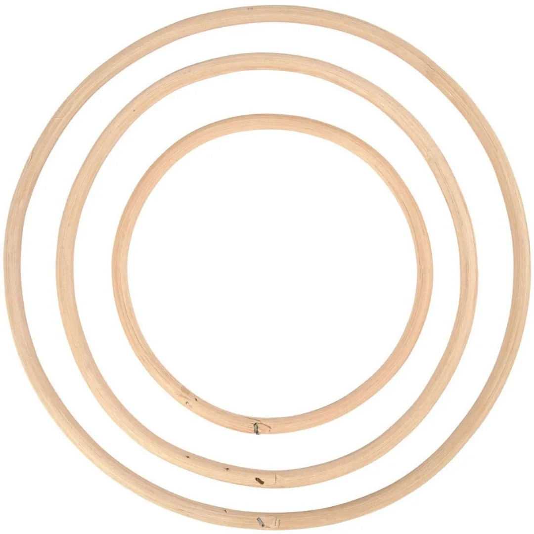 Creativ Company Bamboe Ringen 15,3-25,5cm - 3 Stuks