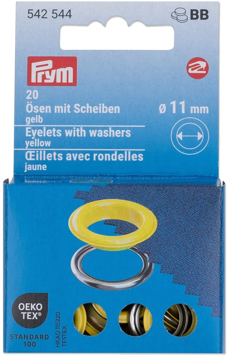 Prym Ringen met schijven 11mm - 20 Stuks