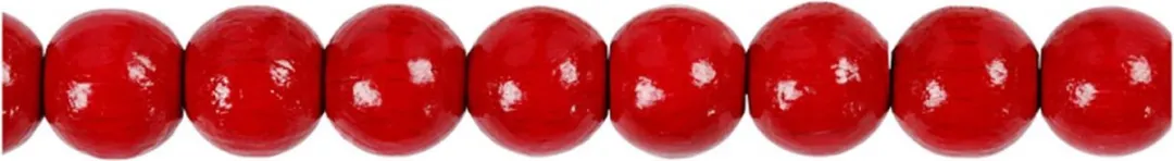 Creativ Company Houten Kralen 8mm - Rood - 100 Stuks