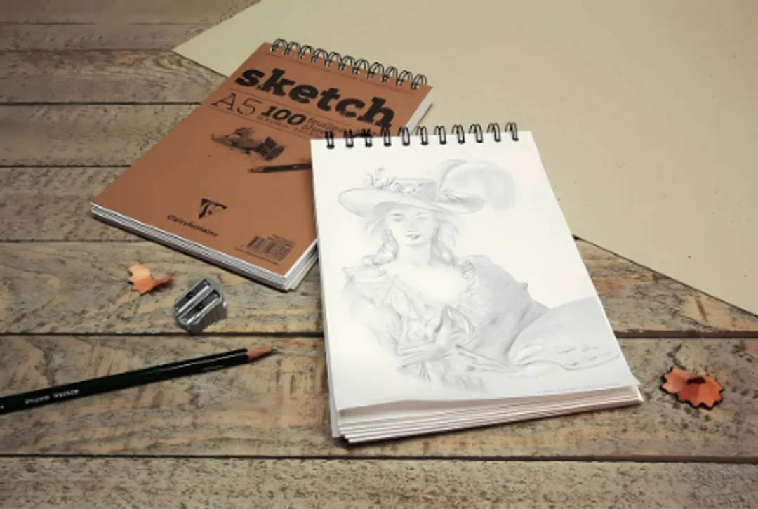 Clairefontaine Sketch Tekenblok A4 100 Vel - ivoorwit