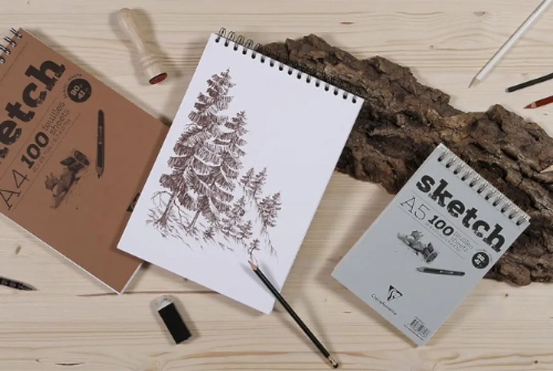 Clairefontaine Sketch Tekenblok A4 100 Vel - ivoorwit