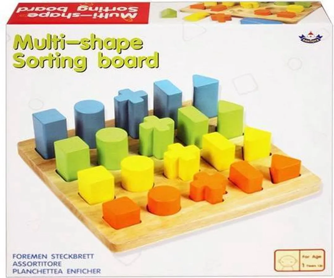 Santoys - Vormensorteerbord - Groot - 20st.