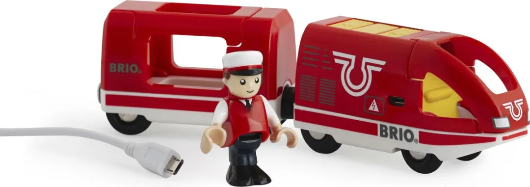 BRIO Oplaadbare Passagierstrein Rood - 7 Stuks - afbeelding 6 van 6