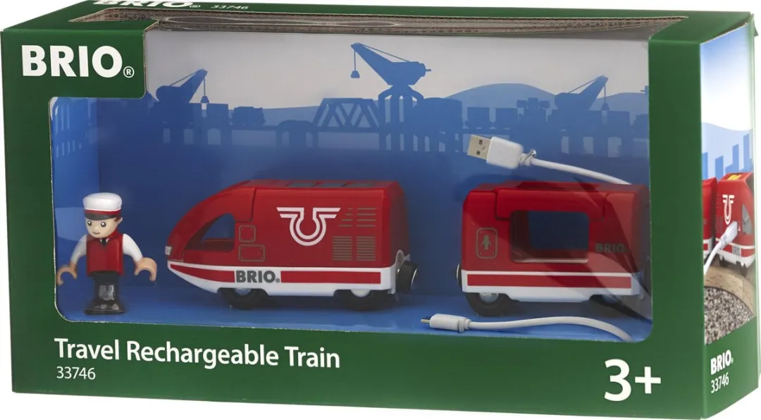 BRIO Oplaadbare Passagierstrein Rood