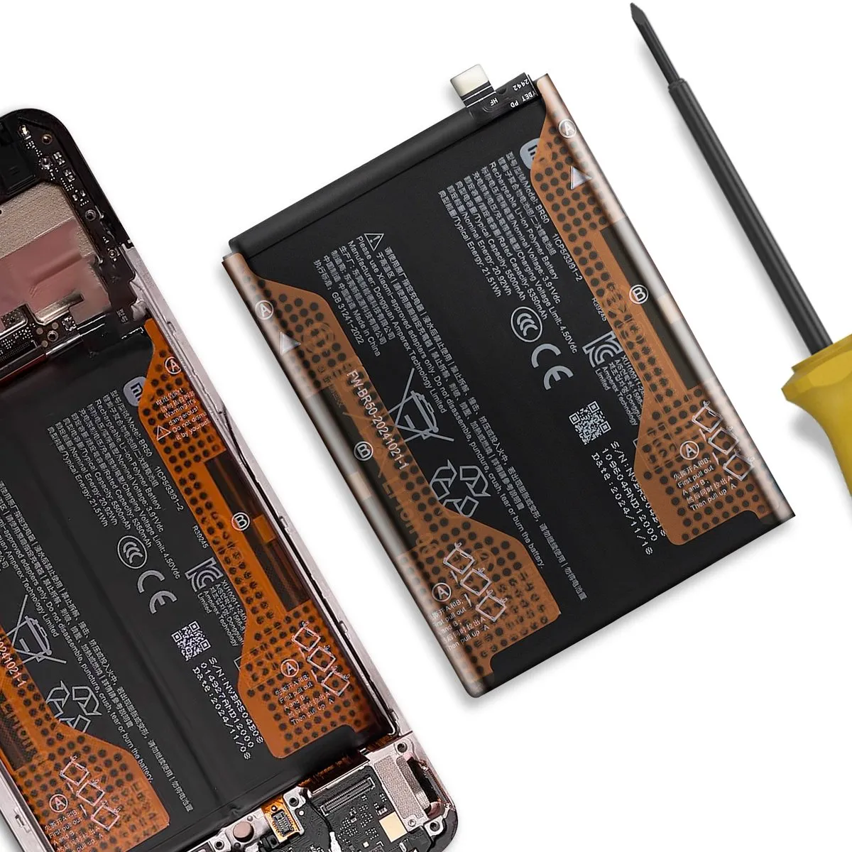 Xiaomi Vervangende Batterij Redmi Note 14 4G BR50 - 5500mAh - Zwart