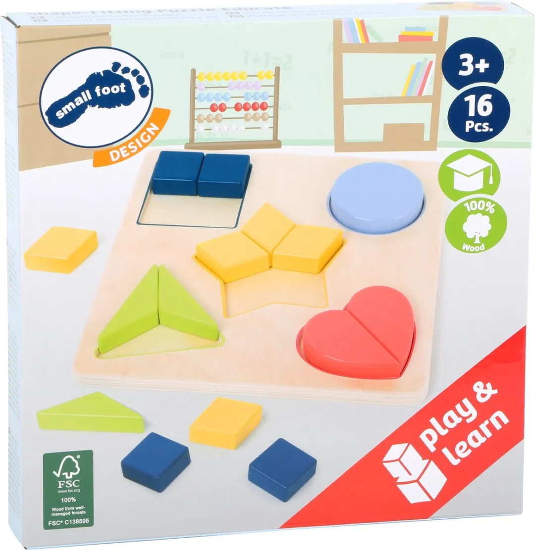 Small Foot Shapes Learning Game Educate - Multicolor