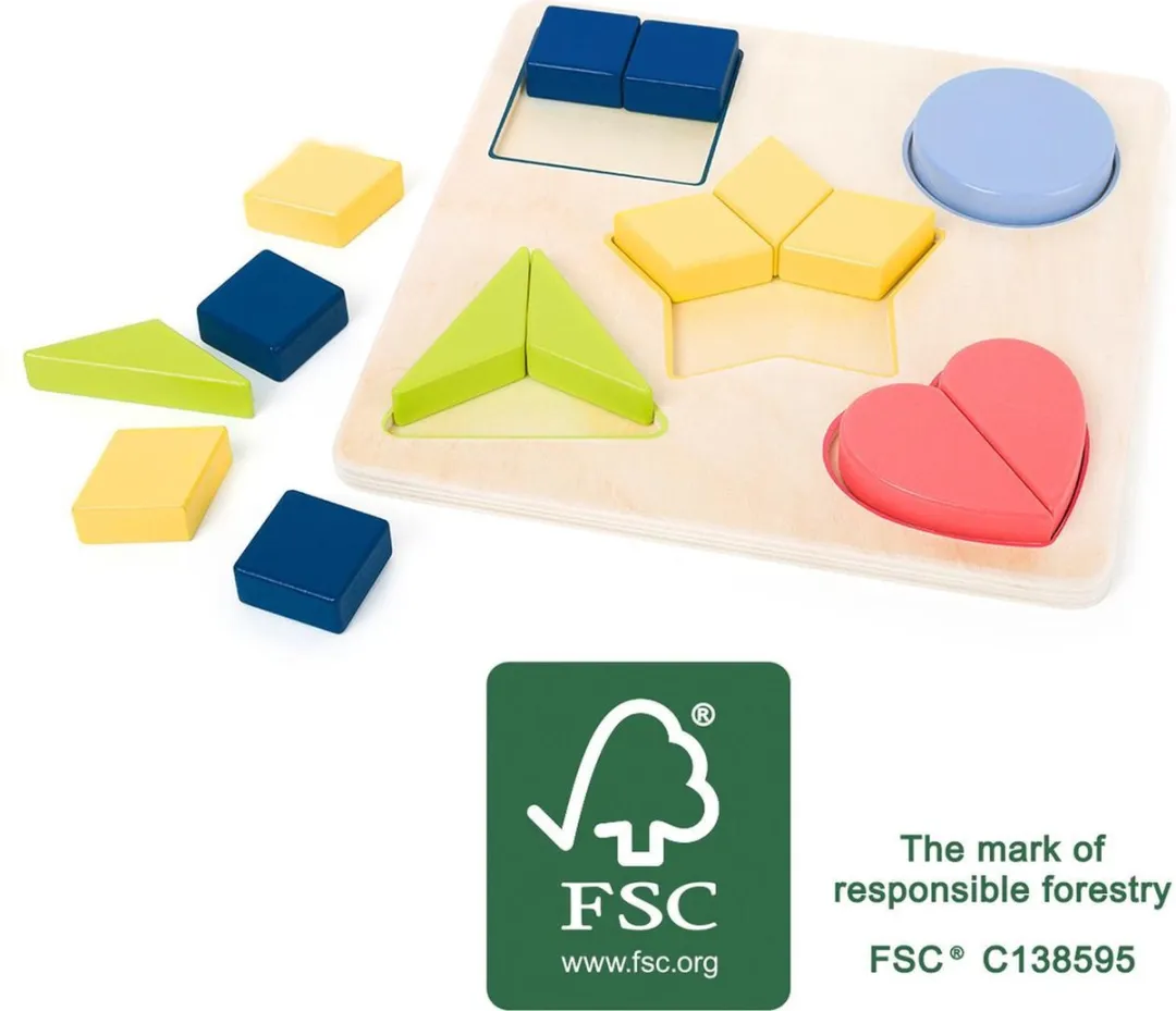 Small Foot Shapes Learning Game Educate - Multicolor