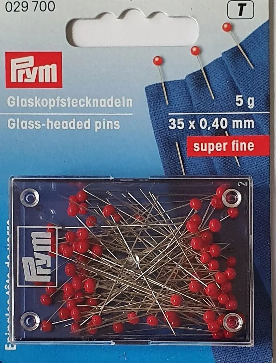 Prym Glaskopspelden 0,40 x 35mm - Rood - 5g